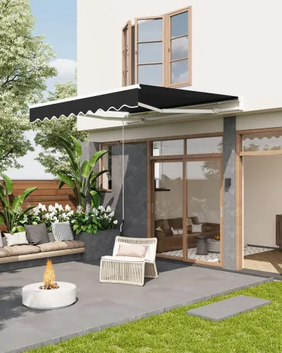 Auvent rétractable en aluminium 350 × 250 cm – image 2