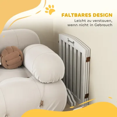 Barrière pliante pour chien en bois, 3 panneaux – image 2