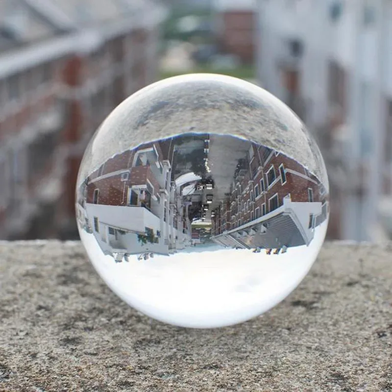 Boule décorative transparente en verre