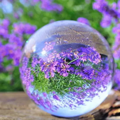 Boule décorative transparente en verre – image 2