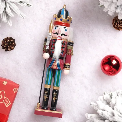 Casse-noisette en bois de 30 cm, décoration de Noël