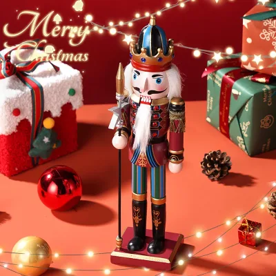 Casse-noisette en bois de 30 cm, décoration de Noël – image 3