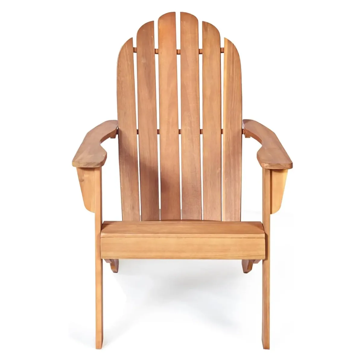 Chaise Adirondack de jardin en bois d'acacia naturel