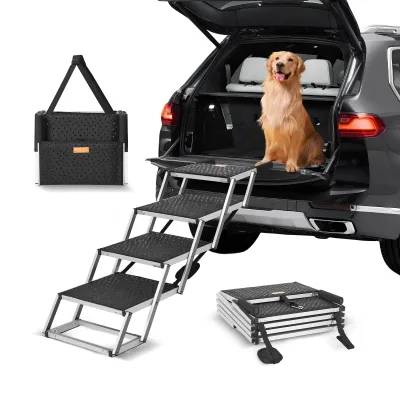 Escalier pliant pour chien, cadre aluminium