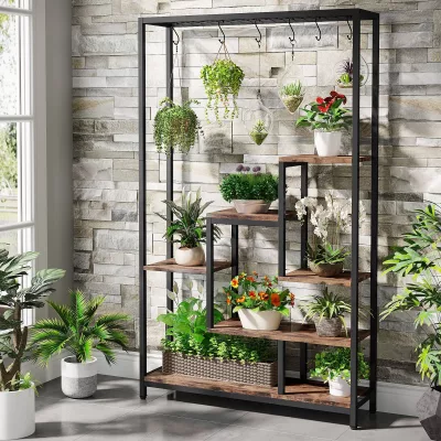 Étagère à plantes 5 niveaux en métal
