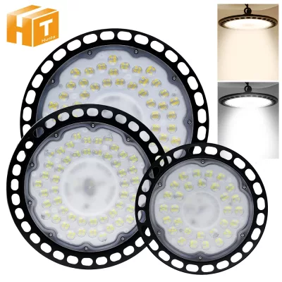 Lampe LED suspension industrielle en aluminium