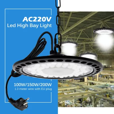 Lampe LED suspension industrielle en aluminium – image 2