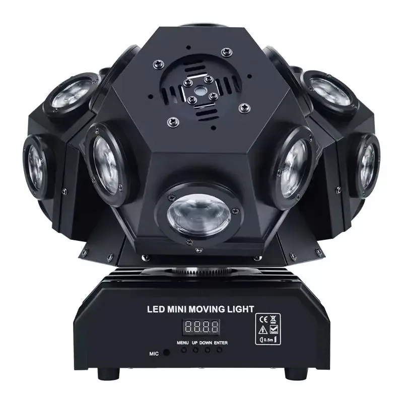 Projecteur à trois têtes mobiles LED et laser