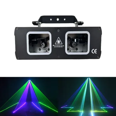 Projecteur laser RVB double tête pour scène