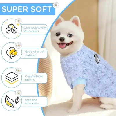 Pull d'hiver bleu pour chien et chat, taille L – image 2