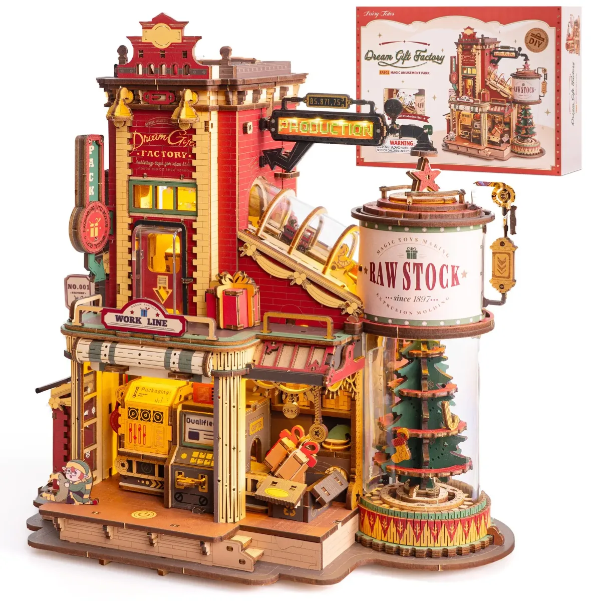 Puzzle 3D en bois, boîte à musique mécanique
