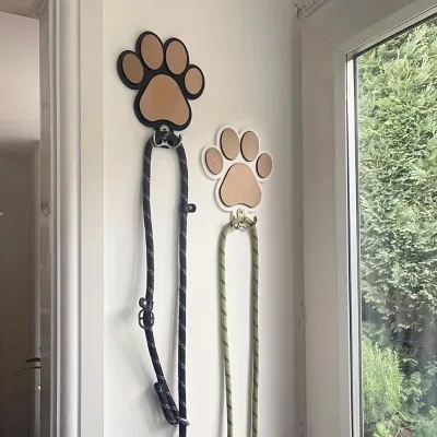 Support mural en bois pour laisse de chien