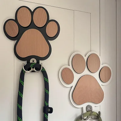 Support mural en bois pour laisse de chien – image 3
